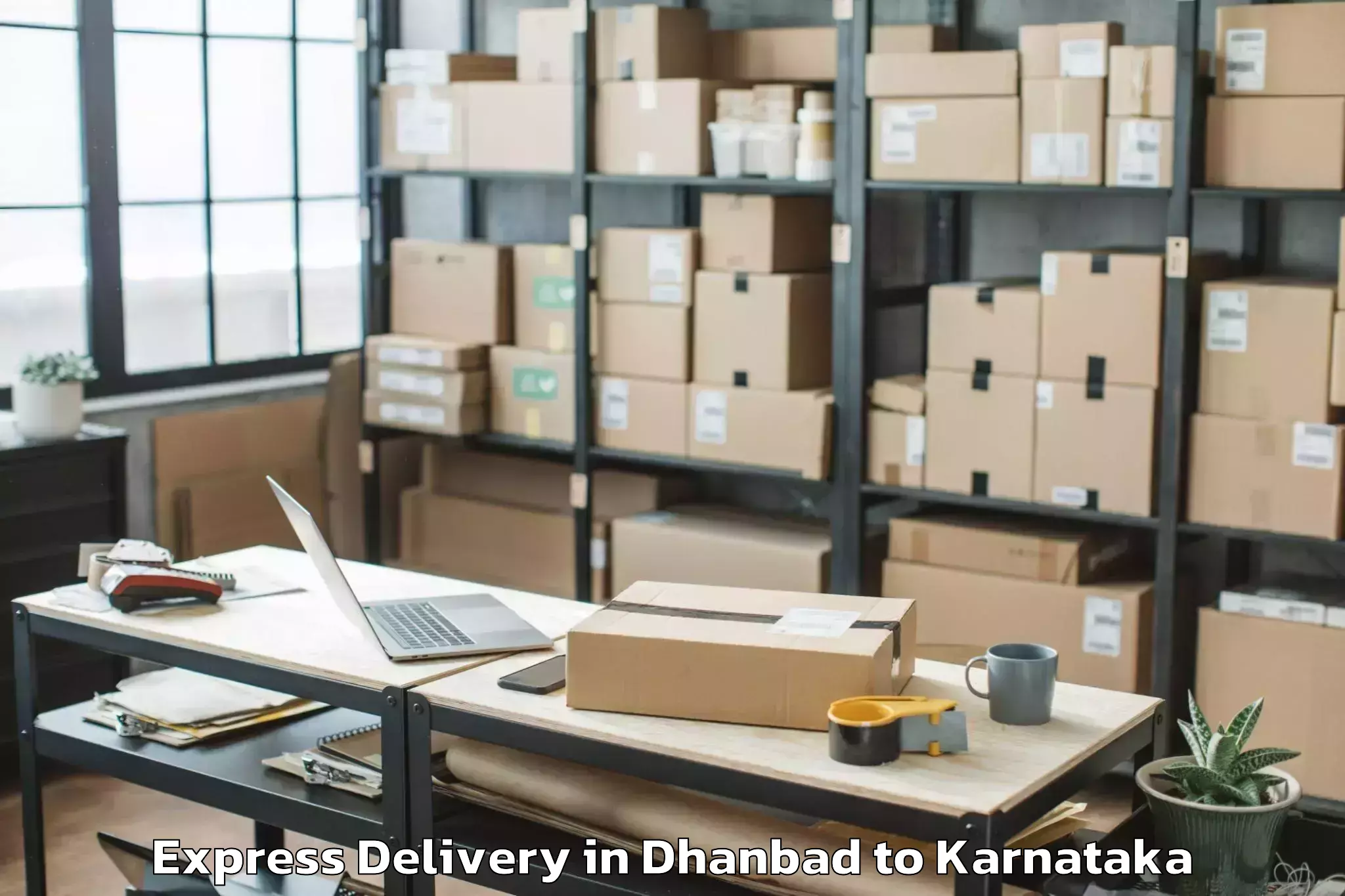 Top Dhanbad to Royal Meenakshi Mall Express Delivery Available